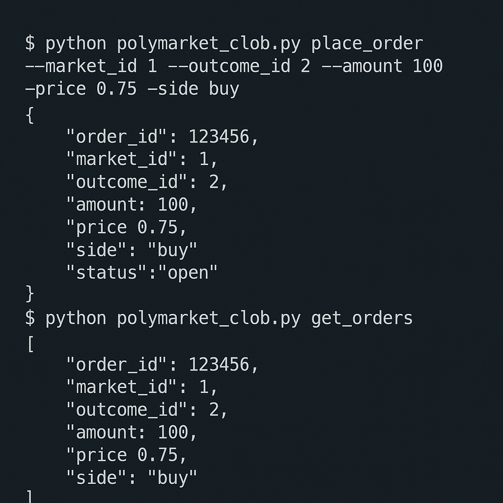 Polymarket Trading Interface